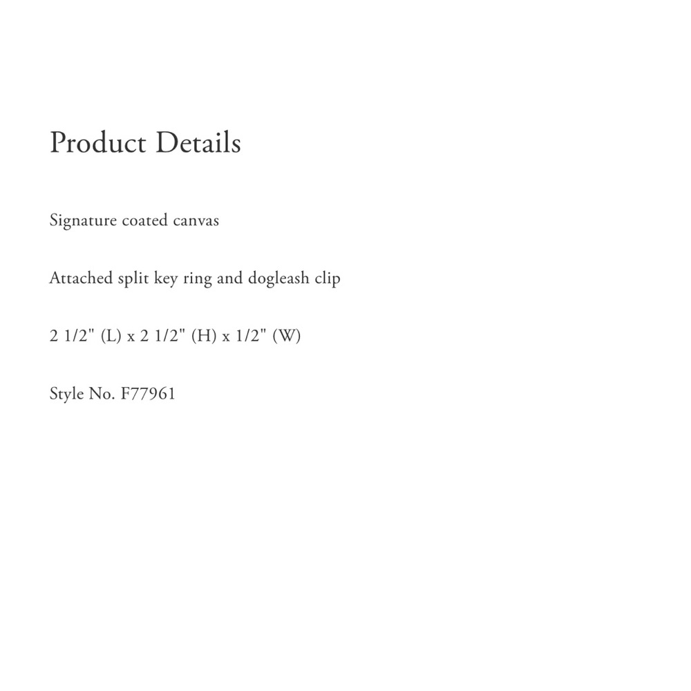 NWT COACH MIRROR BAG CHARM IN SIGNATURE CANVAS - Picture 3 of 3